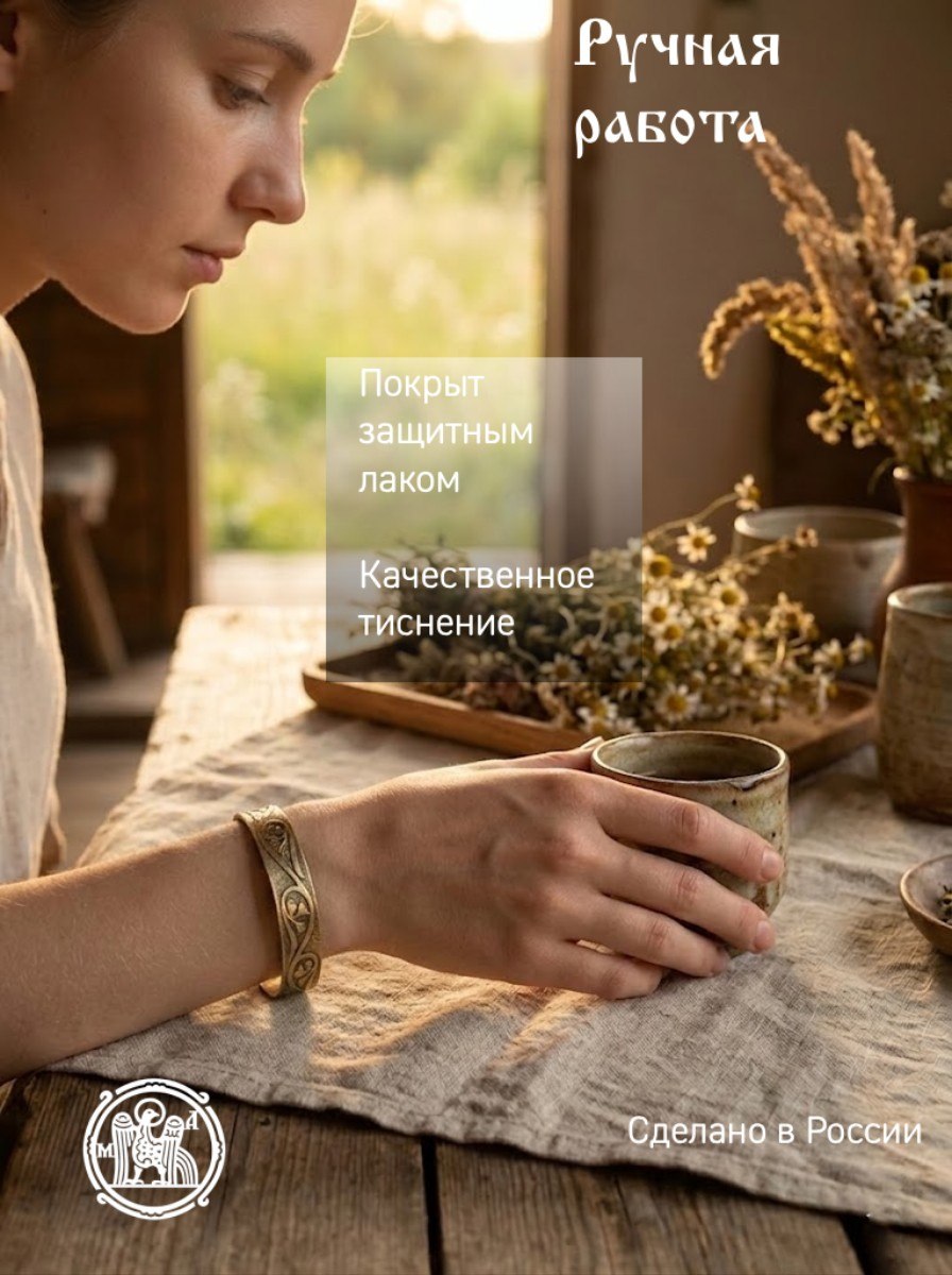 Concave bracelet "Lilies of the valley"