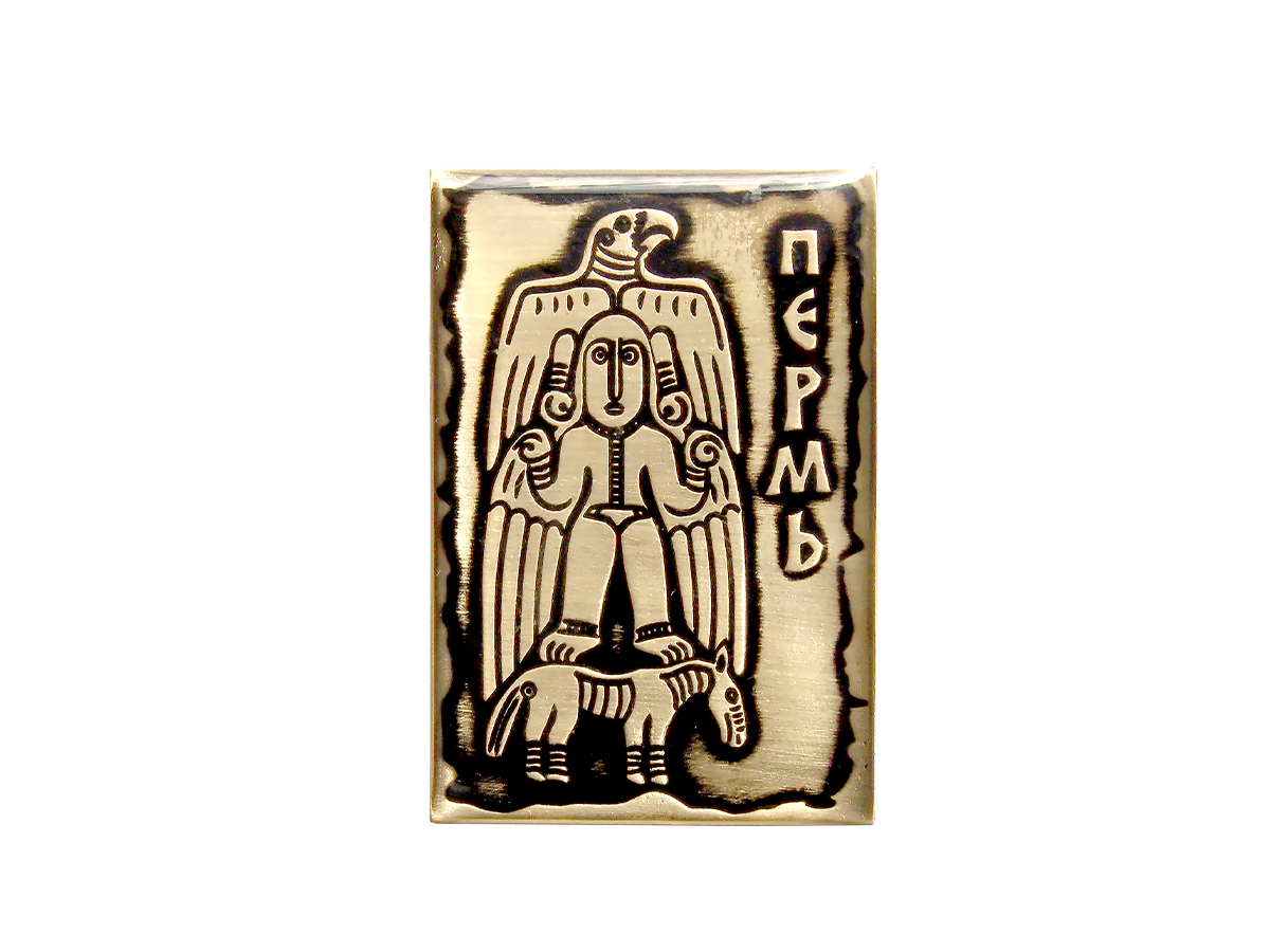 Magnet "Winged deity with an eagle on his head"