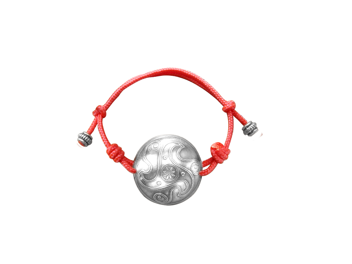 Spherical Cord Bracelet "Triskelion"