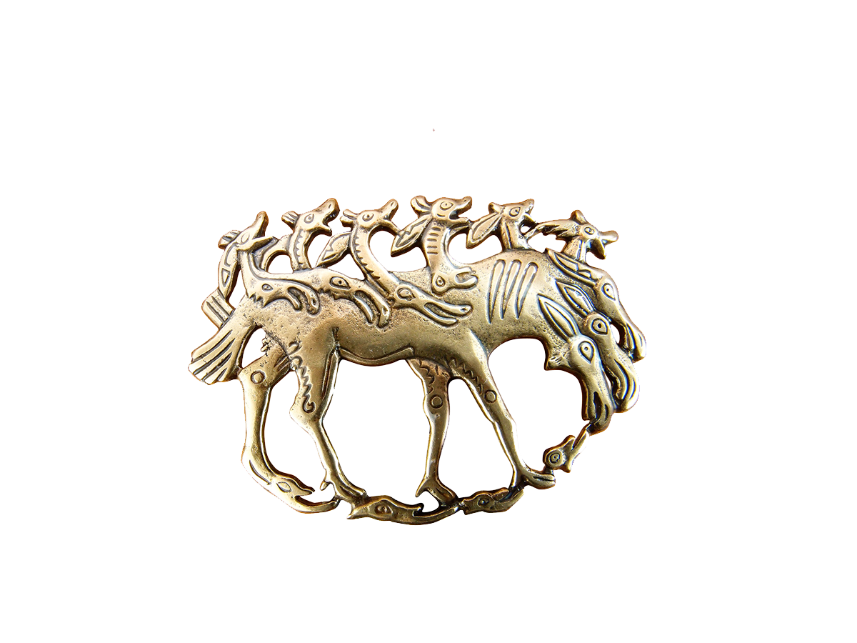 Brooch "Three-headed Heavenly Elk"