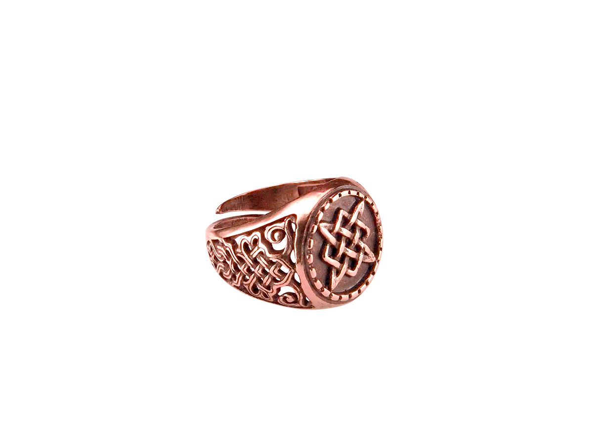 Patterned ring "Svarog Square"