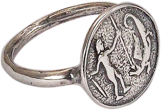 Ring "The Warrior Slaying the Raptor"