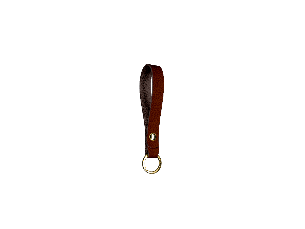 Slim leather key chain