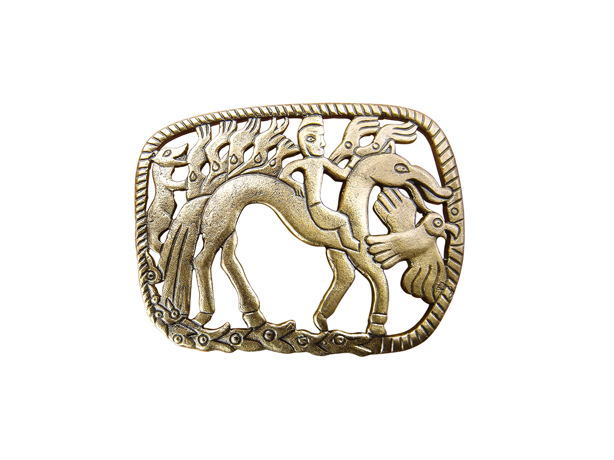 Brooch "Rider on a horse-elk"