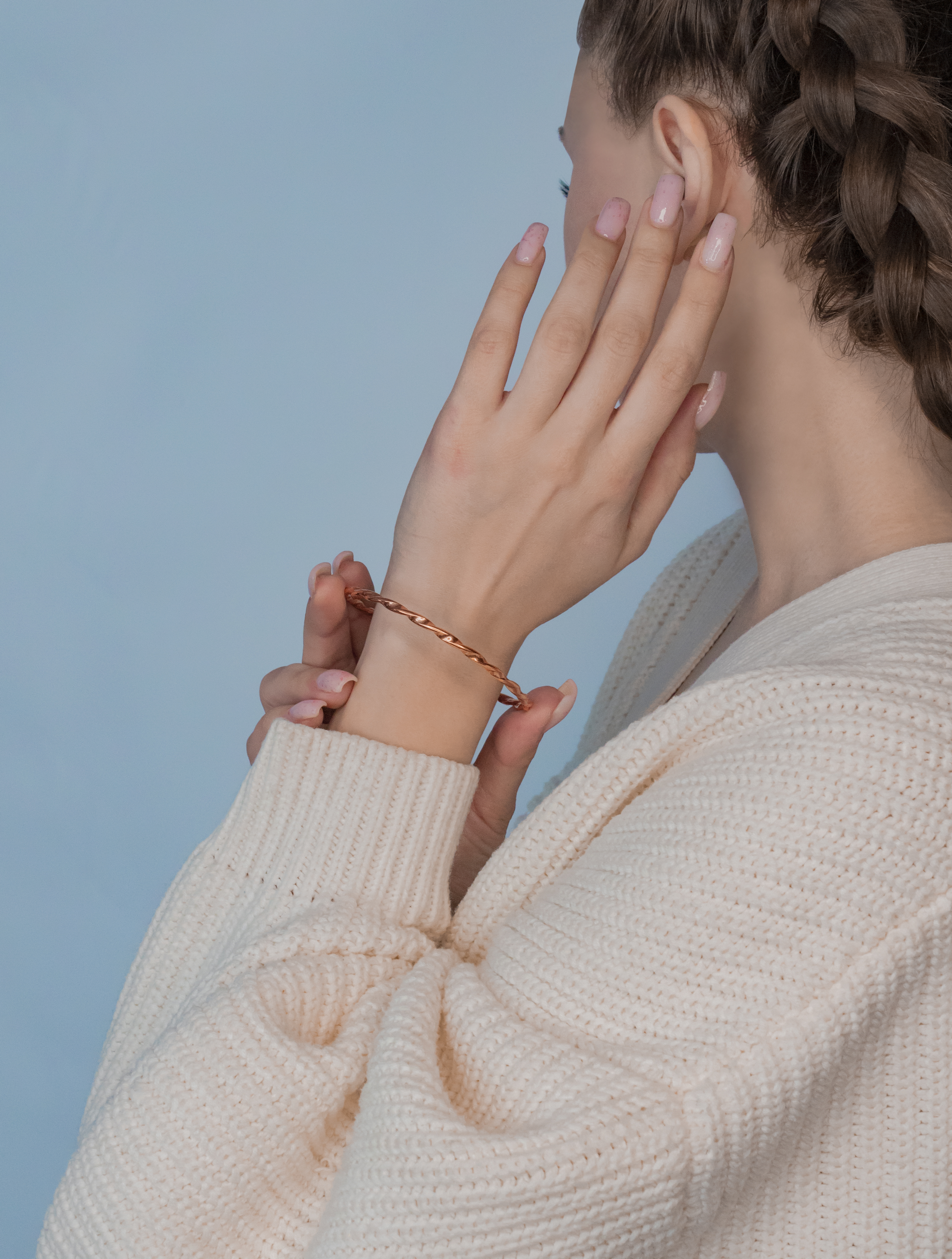 Twisted bracelet No. 1. Thickness 4 mm