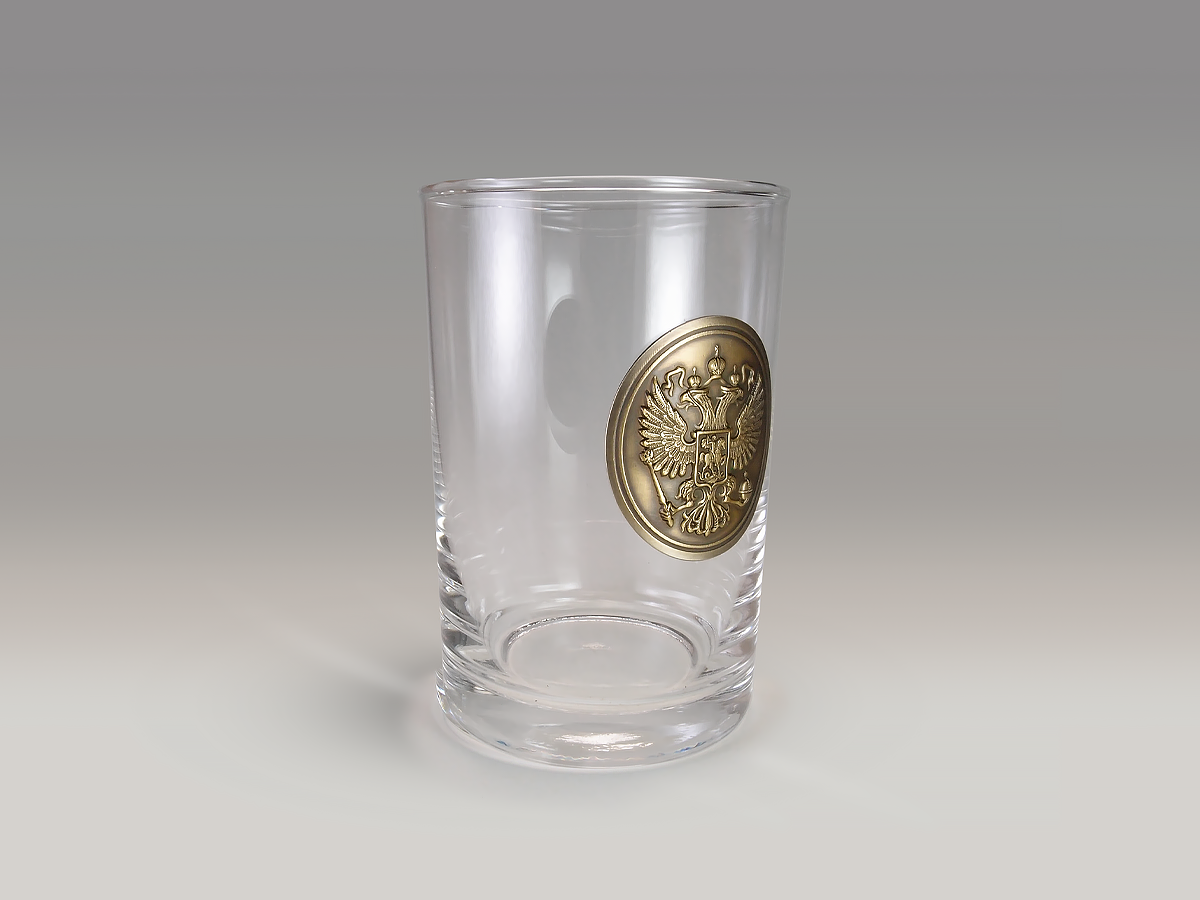 Glass with brass overlay "Double-headed eagle"
