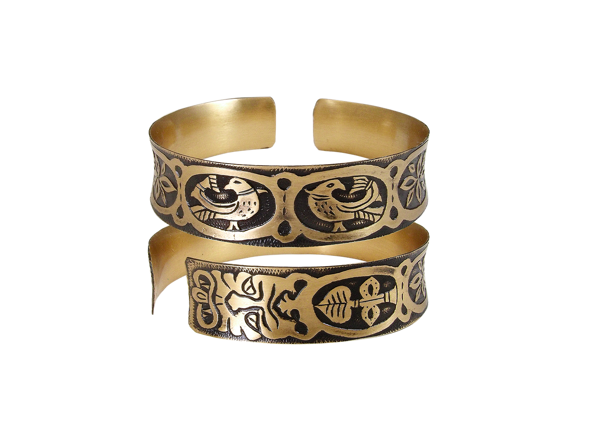 Concave lion mask bracelet