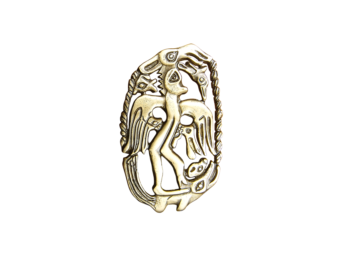 Pendant "Winged man-tree on a lizard"