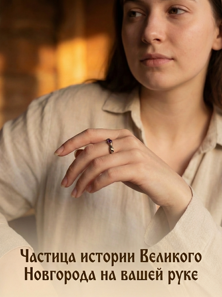 Ring from Rurik's settlement with amethyst stone