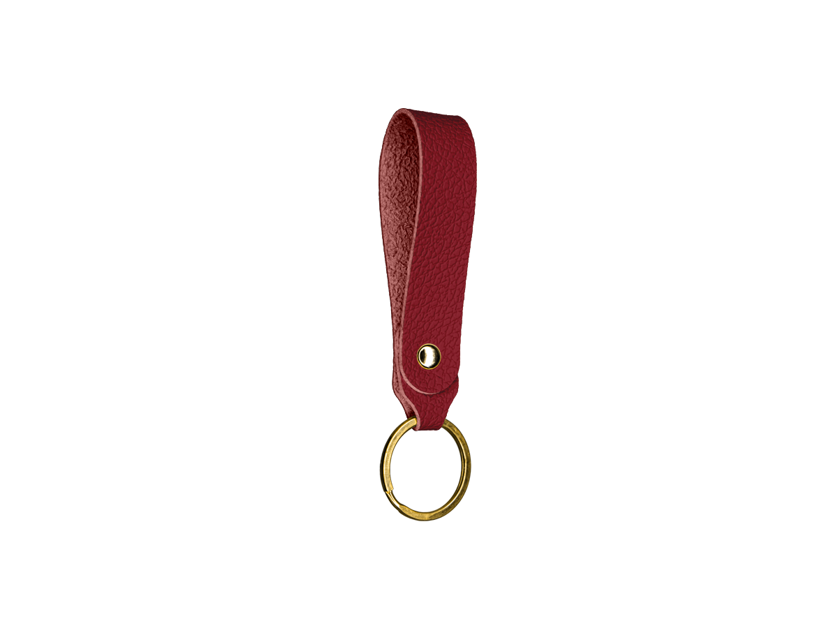 Wide leather key chain