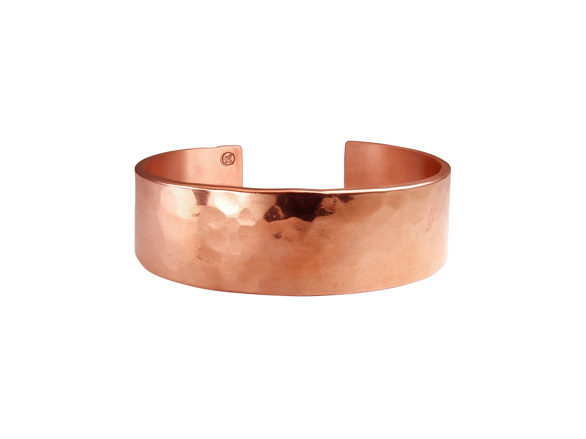 Wide forged bracelet "Save and Save" (text inside)