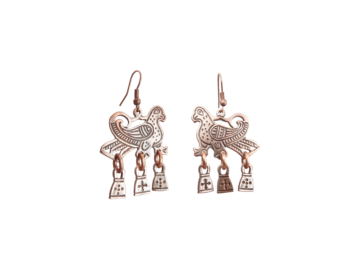 Noisy falcon earrings