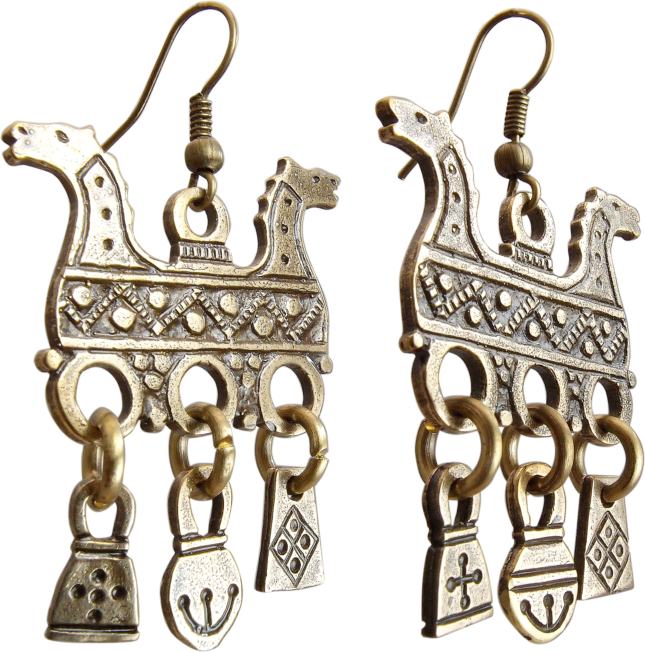 Earrings "Twin horses"