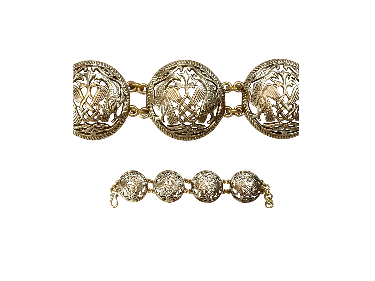 Slotted bracelet "Suzdal hawks"