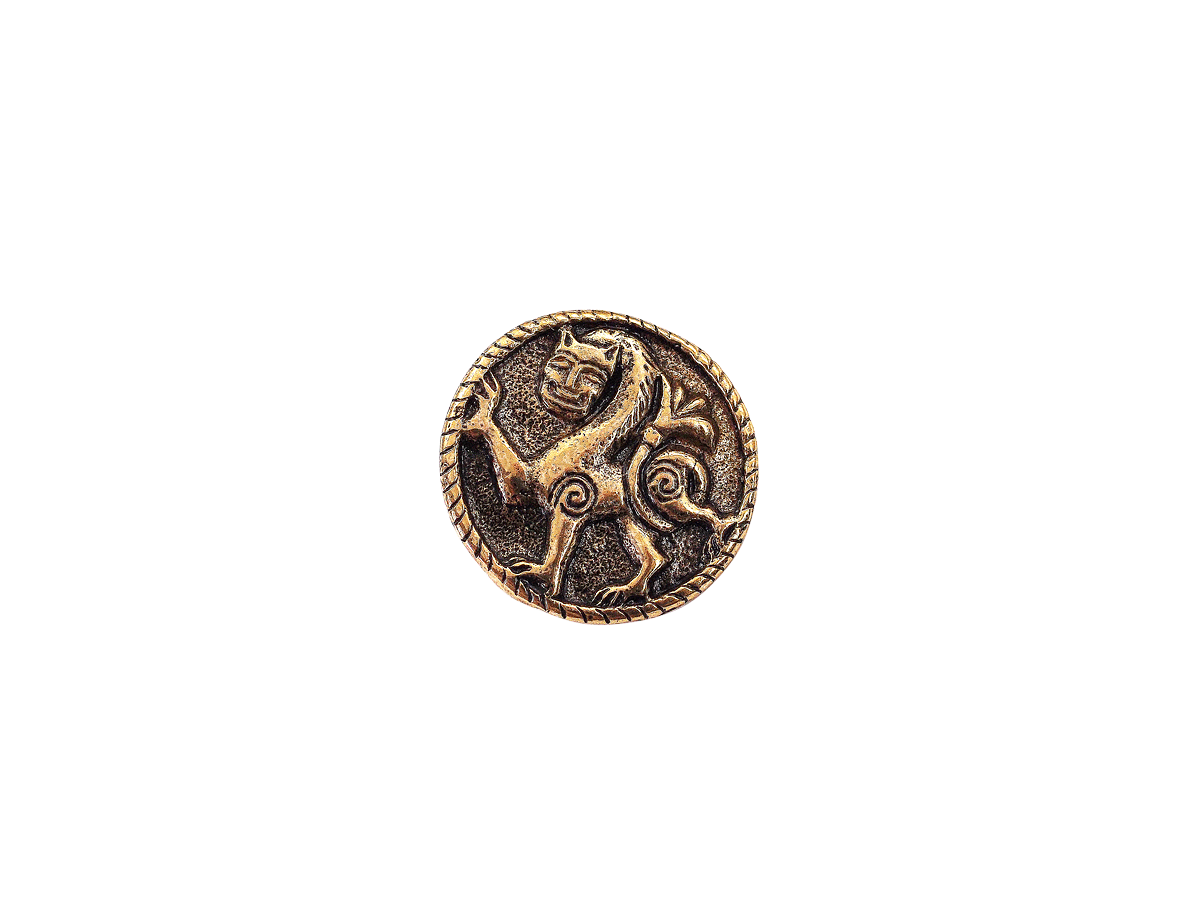 Button "Novgorod lion"